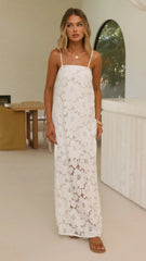 Oaklynn Maxi Dress - White/Lace