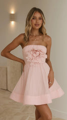 Elisa Strapless Mini Dress - Blush