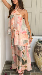 Zova Maxi Dress - Pink/Green Floral