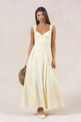 Sand Dune Serenity Midi Dress Yellow