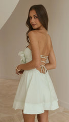 Elisa Strapless Mini Dress - Mint
