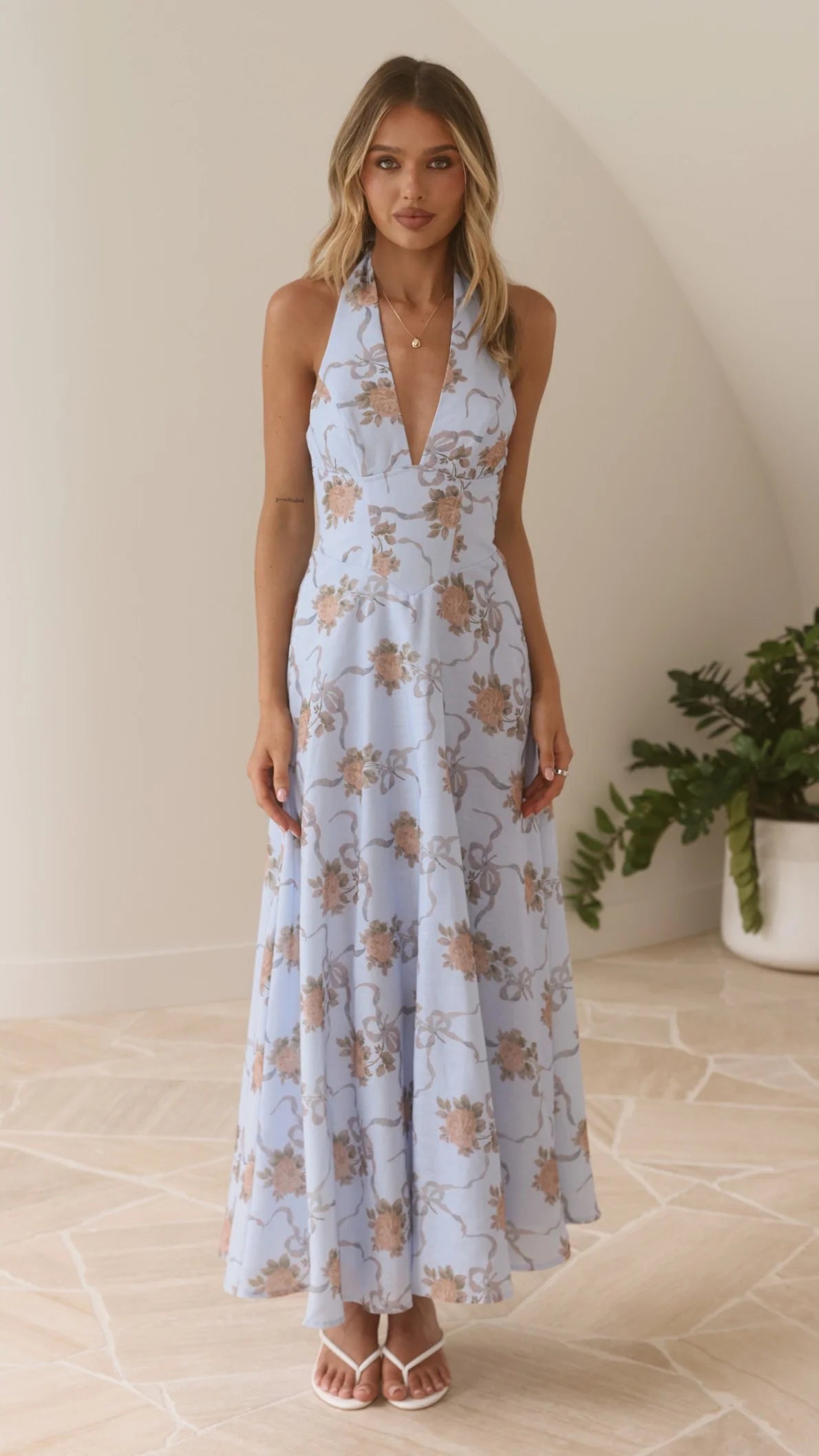 Skye Maxi Dress - Vintage Blue Floral