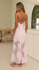 Colette Lace Maxi Dress - Baby Pink