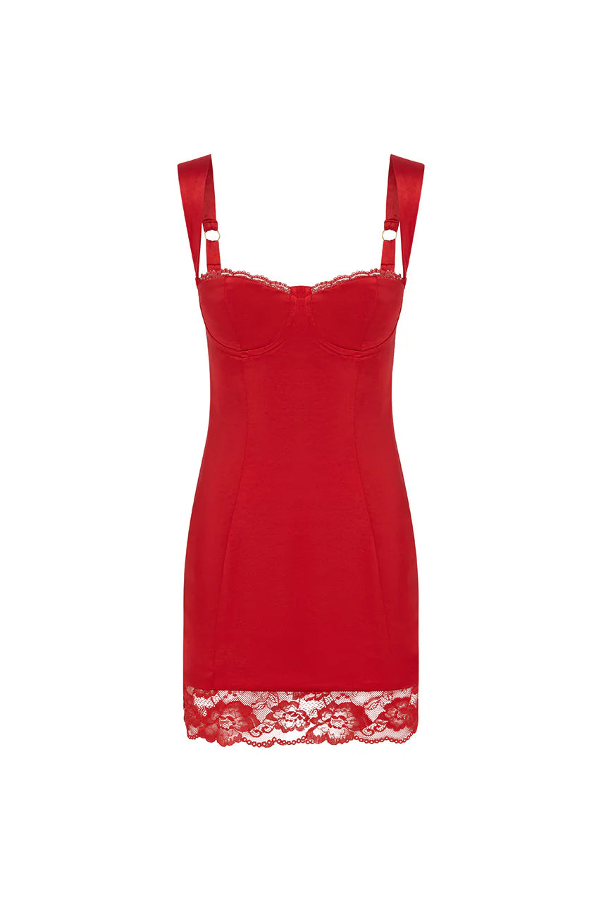 CLAUDELLE MINI DRESS - RED