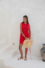 Citrine Delights Mini Dress Red