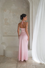 Destinations Halter Maxi Dress Pink