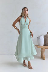 City Lights Calling Maxi Dress Green
