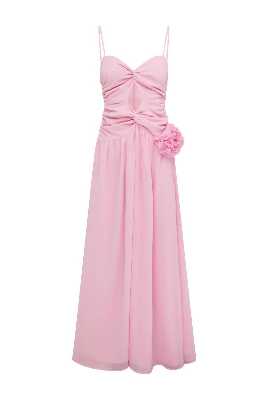 DANIKA SIDE SLIT MAXI DRESS - MUSK