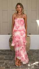 Oaklee Maxi Dress - Pink Floral