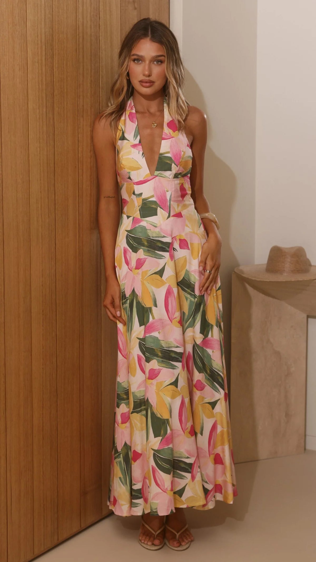 Alexis Maxi Dress - Pink/Yellow Floral