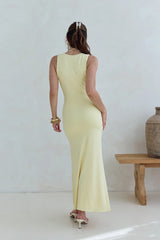 Coastal Caprice Maxi Dress Yellow
