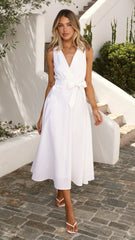 Laisha Midi Dress - White