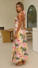 Alexis Maxi Dress - Pink/Yellow Floral