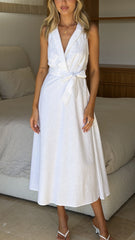 Laisha Midi Dress - White